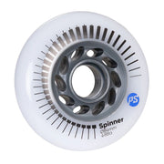 Powerslide Spinner Inline Skate Wheels 88A 84mm White Grey - Lucky Skates 