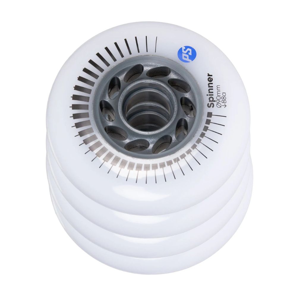 Powerslide Spinner White Inline Wheels 80mm 88A 4 Pack - Lucky Skates 