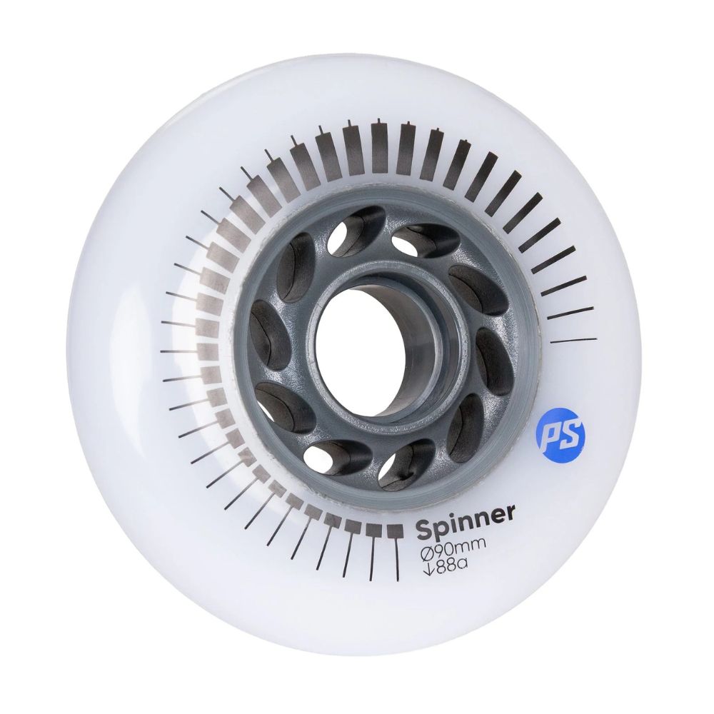 Powerslide Spinner White Inline Wheels 80mm 88A 4 Pack - Lucky Skates 