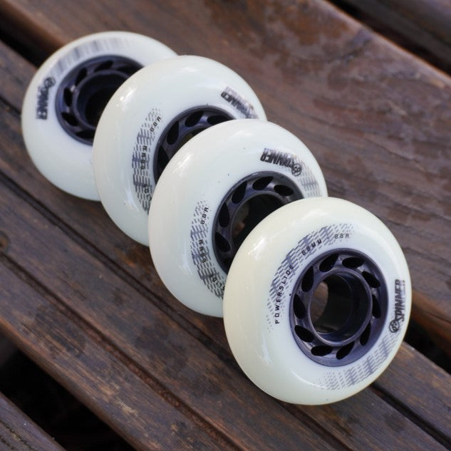 Powerslide Spinner 2 White Inline Wheel 68mm 88A - 4 Pack - Lucky Skates