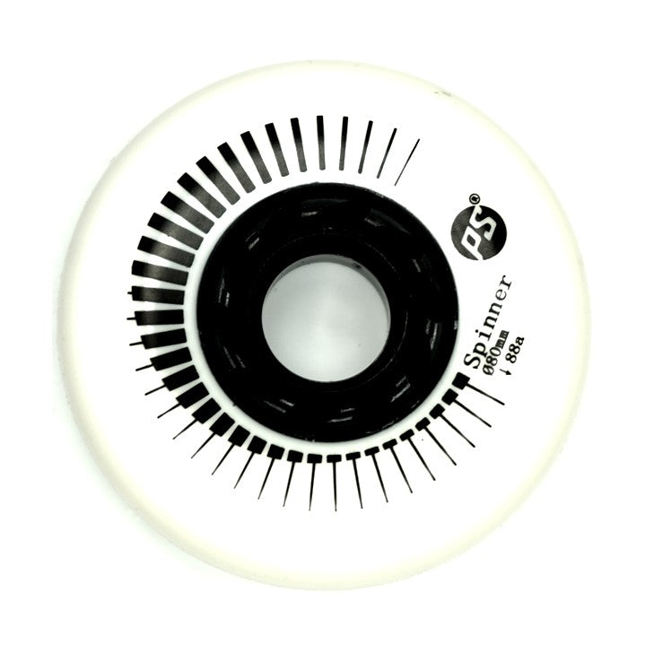 Powerslide Spinner White Inline Wheels 88A 80mm - 4 Pack