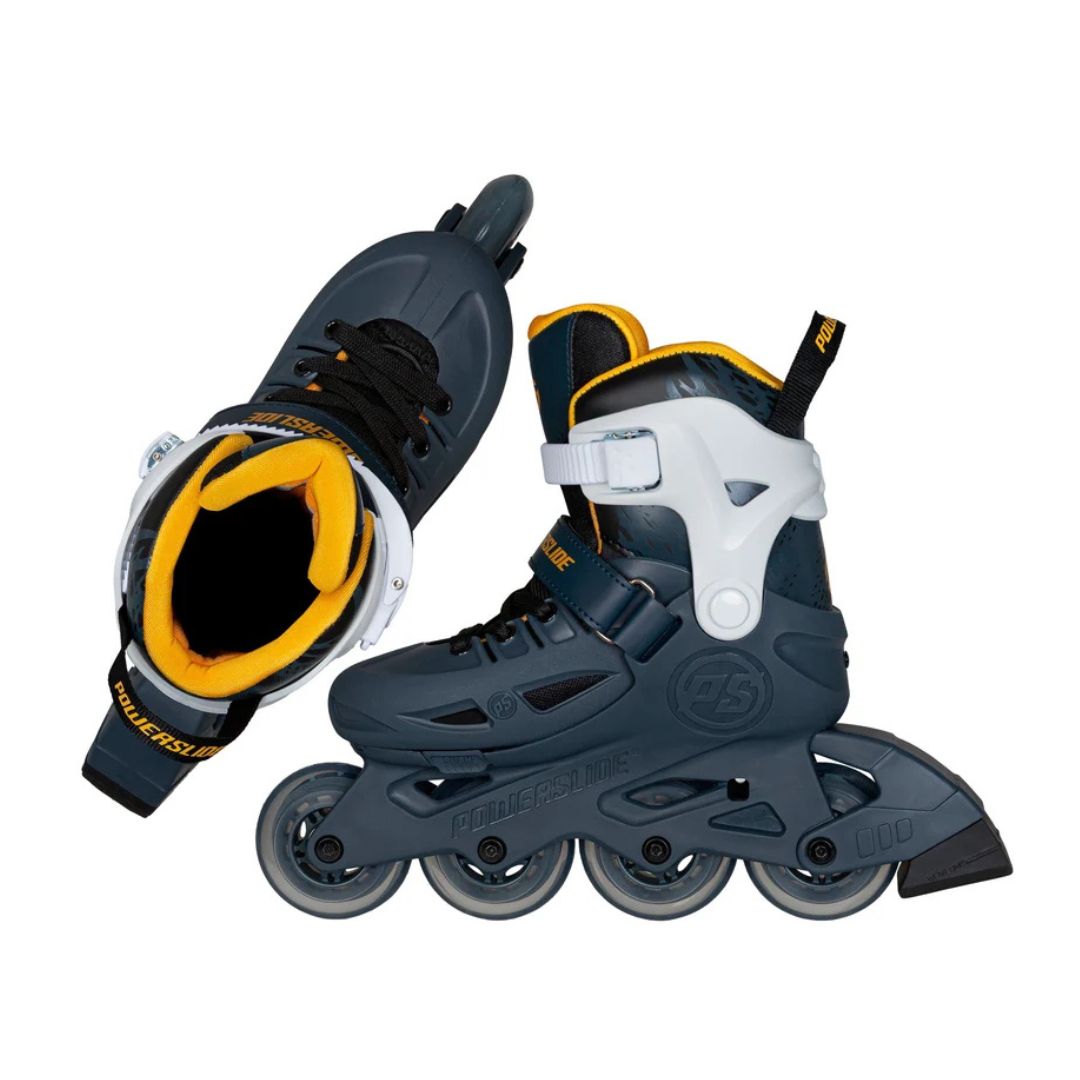 Kids Adjustable Powerslide Stargaze Dusk Inline Skates Navy Blue Orange - Lucky Skates 