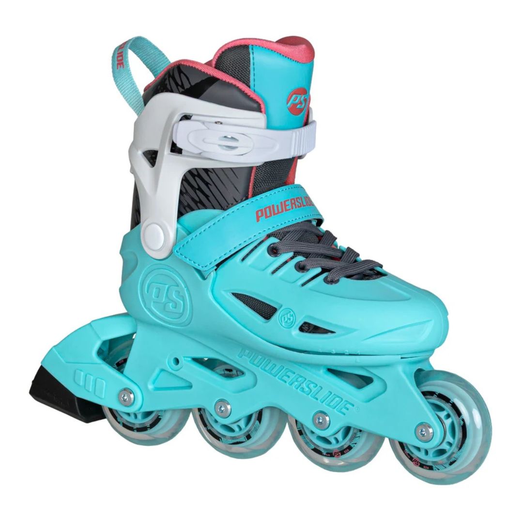 Kids Adjustable Powerslide Stargaze Aqua Inline Skates Aqua Pink - Lucky Skates 
