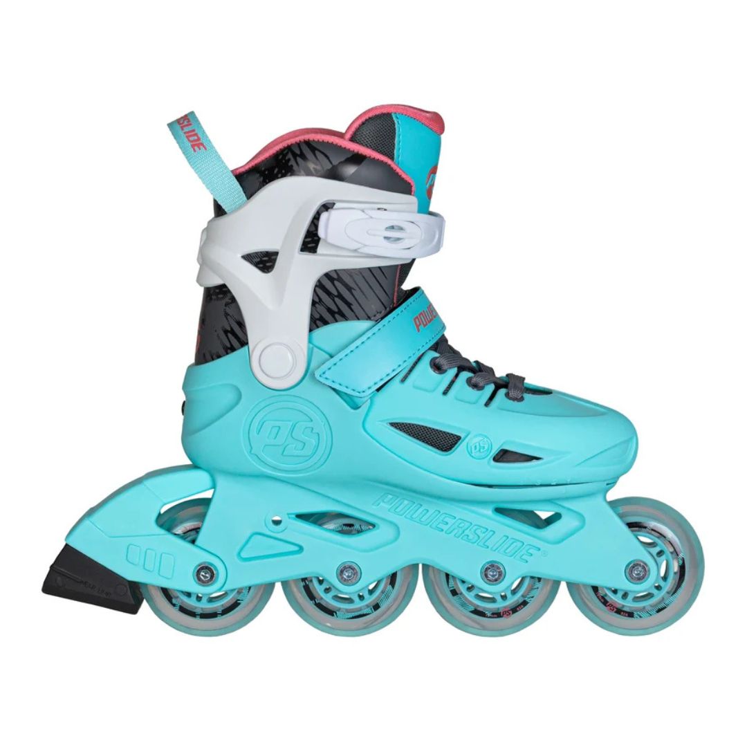 Kids Adjustable Powerslide Stargaze Aqua Inline Skates Aqua Pink - Lucky Skates 