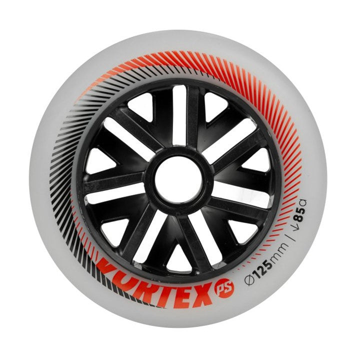 Powerslide Vortex White Inline Skate Wheels 85A 125mm - Lucky Skates