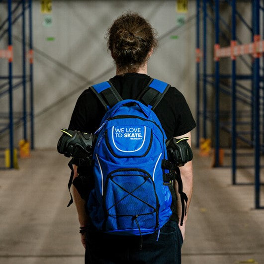 Powerslide We Love To Skate Blue Skate Backpack - Lucky Skates