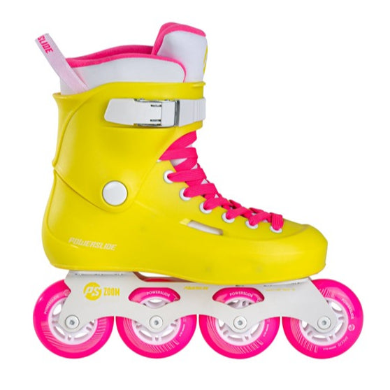 Powerslide Zoom Neon Yellow Pink 80 Urban Inline Skates - Lucky Skates