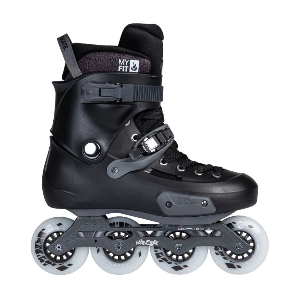 Powerslide Zoom Pro Black Grey 80 Urban Inline Skates - Lucky Skates 