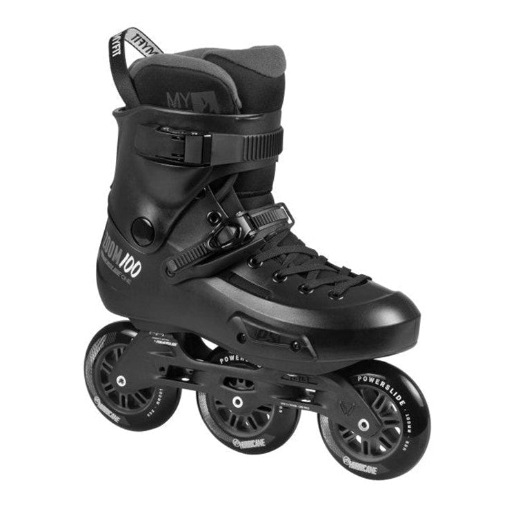 Powerslide Zoom Pro Black 100 Inline Tri Skates - Lucky Skates