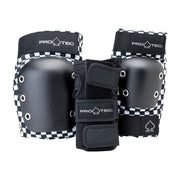 Pro-Tec Adult Street 3-Pack Pad Set Checker Black White - Knee Pads / Elbow Pads / Wrist Guards - Lucky Skates