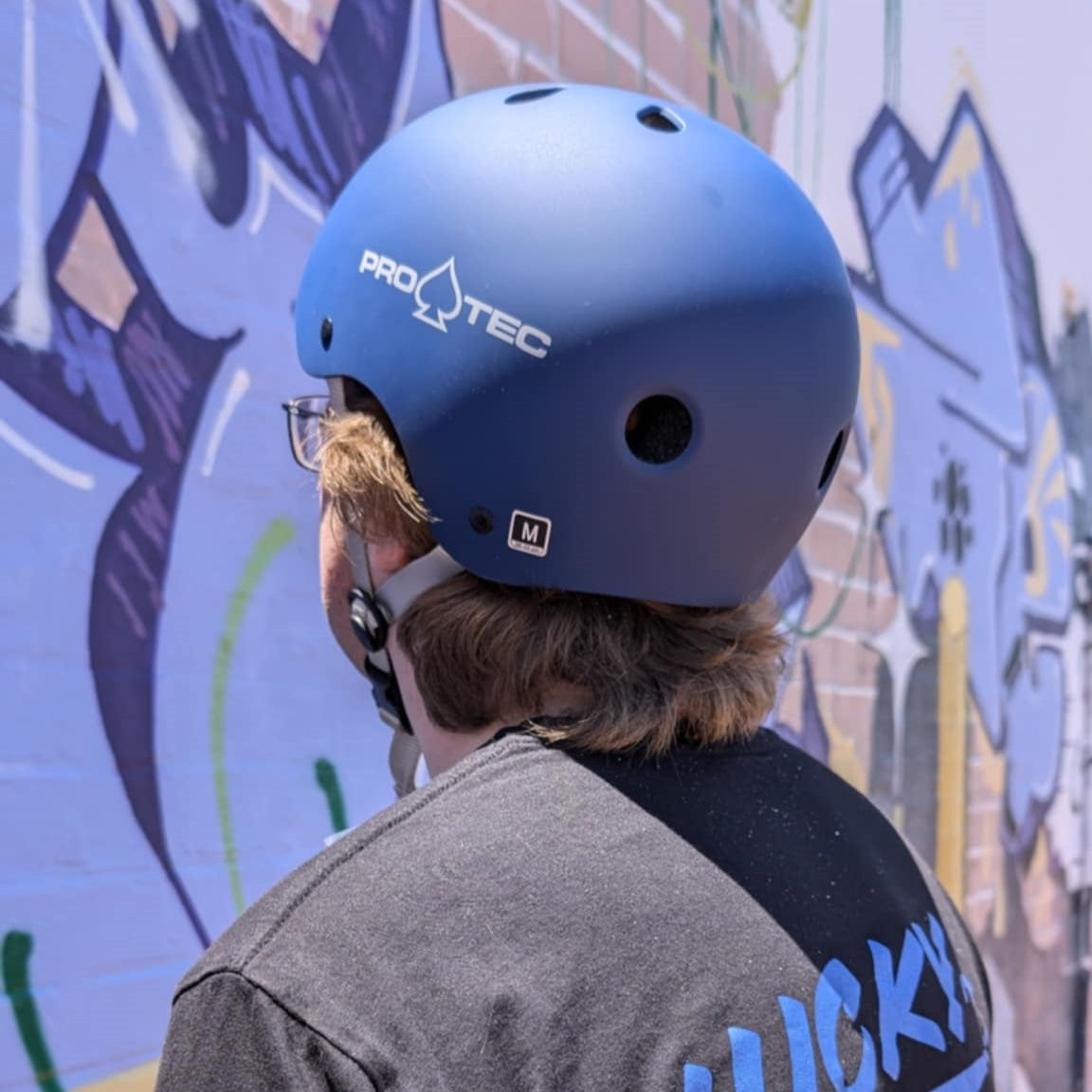 Pro-Tec Classic Skate Helmet Navy Blue Matte Certified - Lucky Skates
