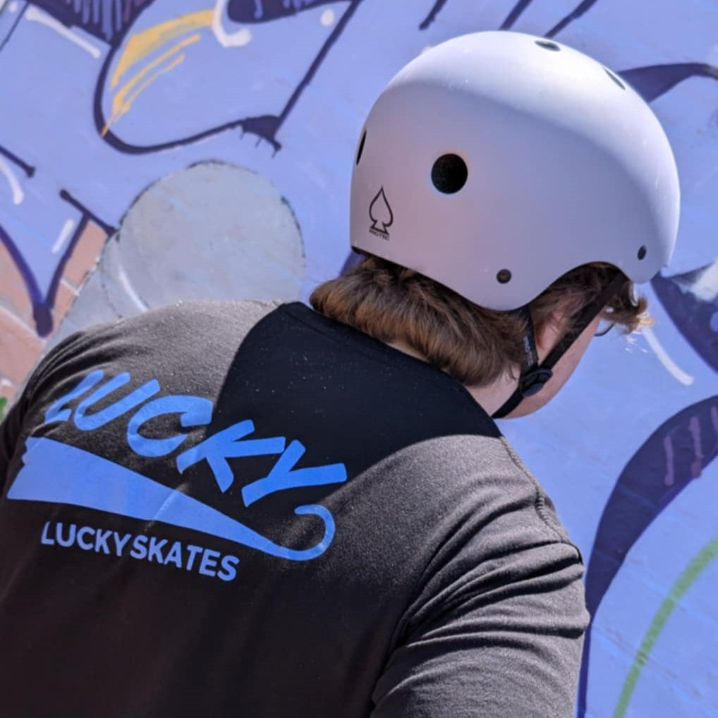 Pro-tec Classic Skate Helmet White Gloss - Certified - Lucky Skates