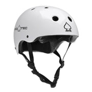 Pro-tec Classic Skate Helmet White Gloss - Certified - Lucky Skates