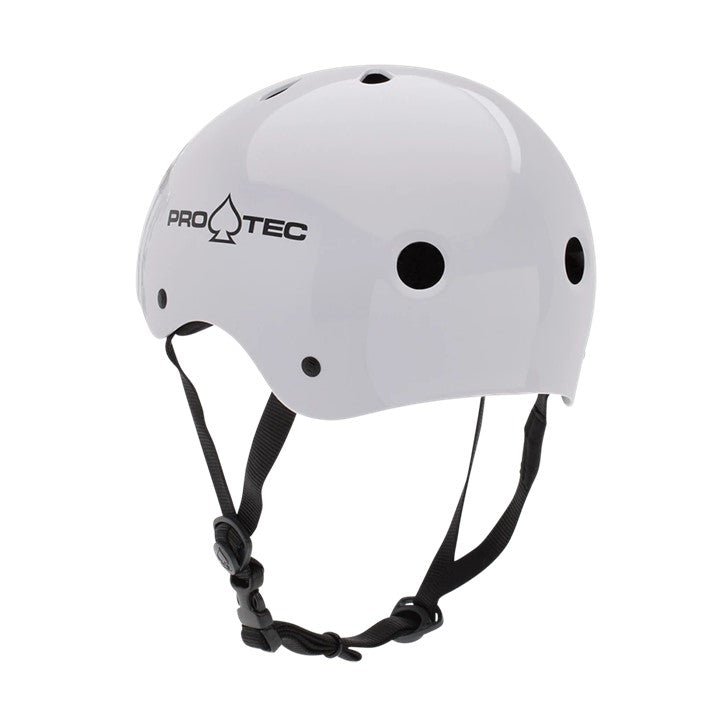 Pro-tec Classic Skate Helmet White Gloss - Certified - Lucky Skates