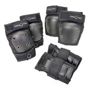 Pro-tec Junior 3-Pack Black - Knee Pads / Elbow Pads / Wrist Guards - Lucky Skates