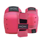 Pro-Tec Pink Junior Kids Youth 3-Pack Skate Padding Set Knee Pads, Elbow Pads, Wrist Guards - Lucky Skates 