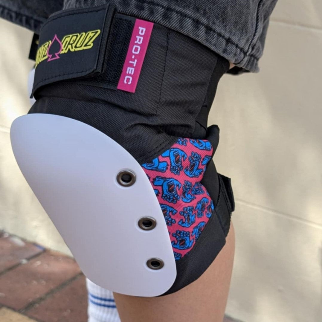 Pro-tec Pink Blue Santa Cruz Knee Pads - Lucky Skates 