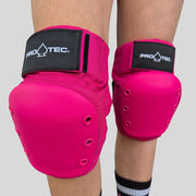 Pro-Tec Junior Street Gear 3-Pack Protective Skate Pad Set Pink Knee Pads -  Lucky Skates 