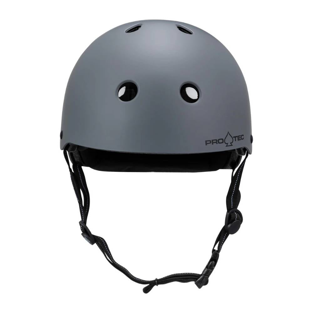 Pro-tec Low Pro Skate Helmet Matte Gray - Certified - Lucky Skates 