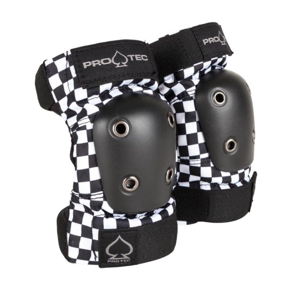 Pro-Tec Street Checker Skate Elbow Pads Black White - Lucky Skates