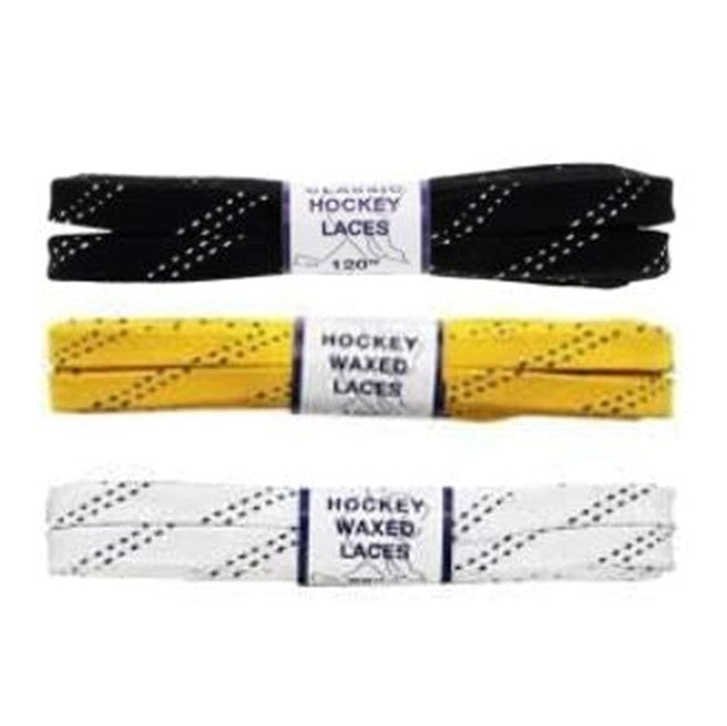 Proguard Waxed Roller Hockey Laces Ice Hockey Laces 120 inch 304cm Yellow, Black, White - Lucky Skates