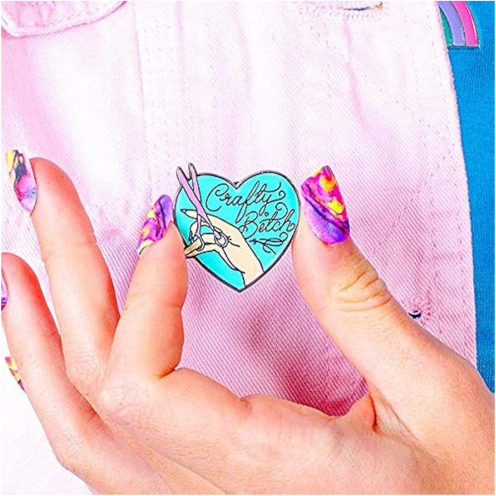 Punky Pins Crafty Bitch Pin - Lucky Skates