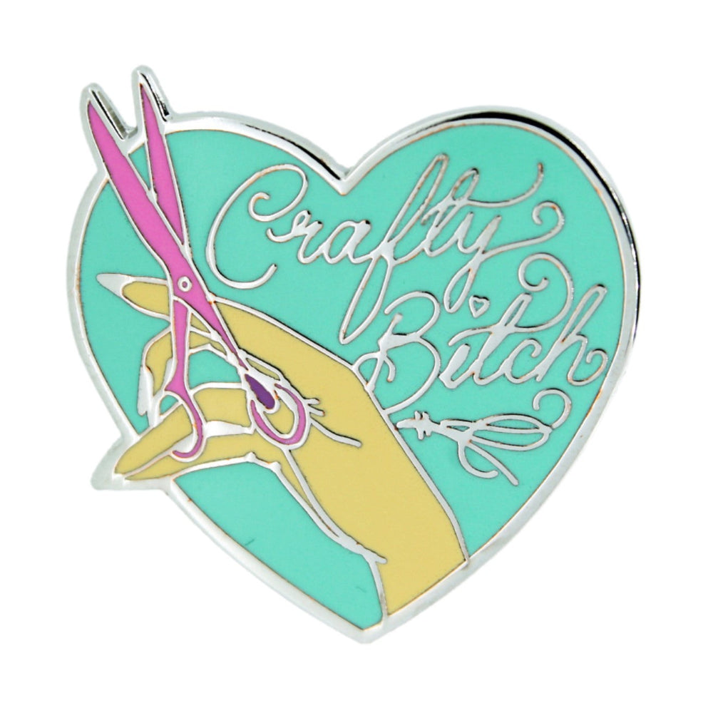 Punky Pins Crafty Bitch Pin - Lucky Skates