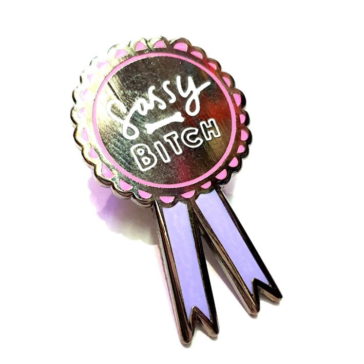 Punky Pins Sassy B*tch Pin - Lucky Skates