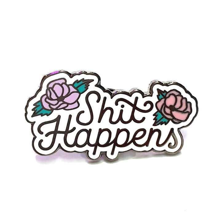 Punky Pins Shit Happens Pin - Lucky Skates