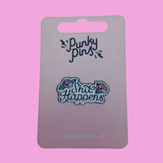 Punky Pins Shit Happens Pin - Lucky Skates