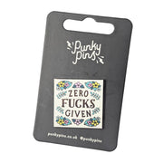Punky Pins Zero Fucks Given Pin - Lucky Skates