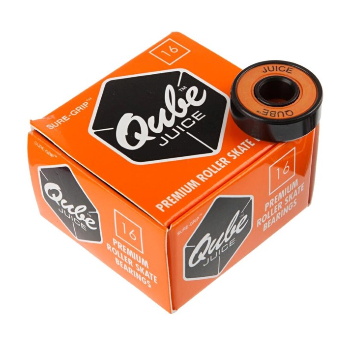 Qube Juice Orange Skate Bearings (16 Pack) - Lucky Skates