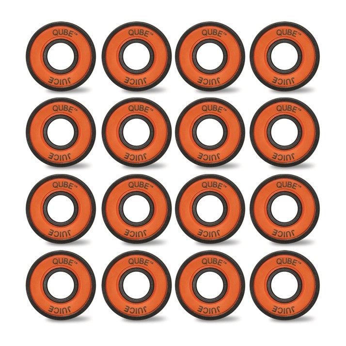 Qube Juice Orange Skate Bearings (16 Pack) - Lucky Skates