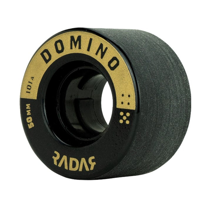 Radar Domino Gold Indoor Roller Skate Wheels Black Gold - 4 Pack - Lucky Skates