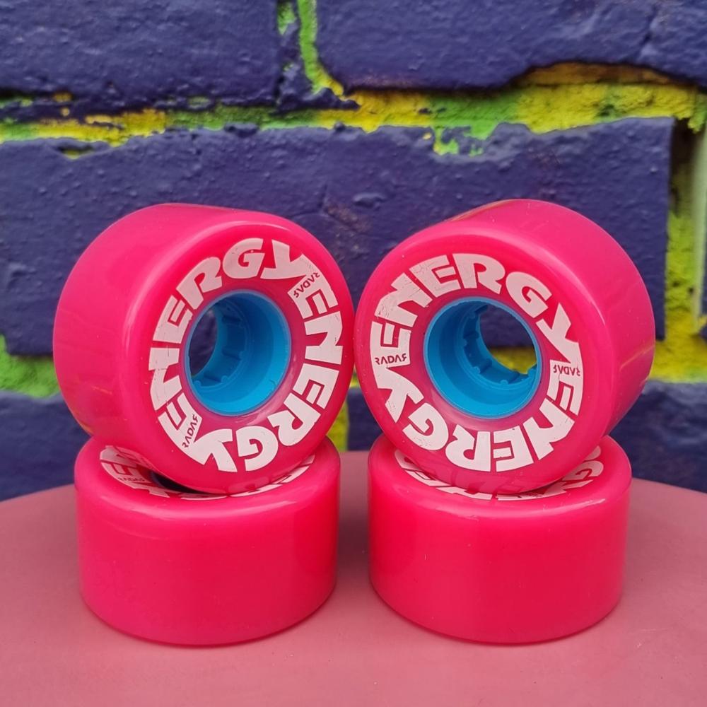 Radar Energy Outdoor Roller Skate Wheels Pink Blue 78a 57mm - Lucky Skates