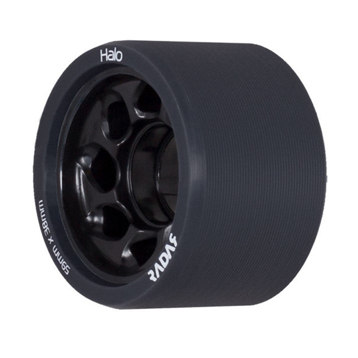 Radar Halo Black Indoor Roller Derby Wheels - 4 Pack - Lucky Skates
