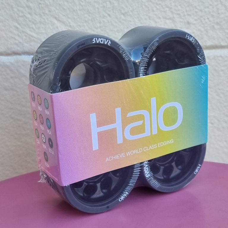 Radar Halo Black Indoor Roller Derby Wheels 59mm 101A 4 Pack - Lucky Skates