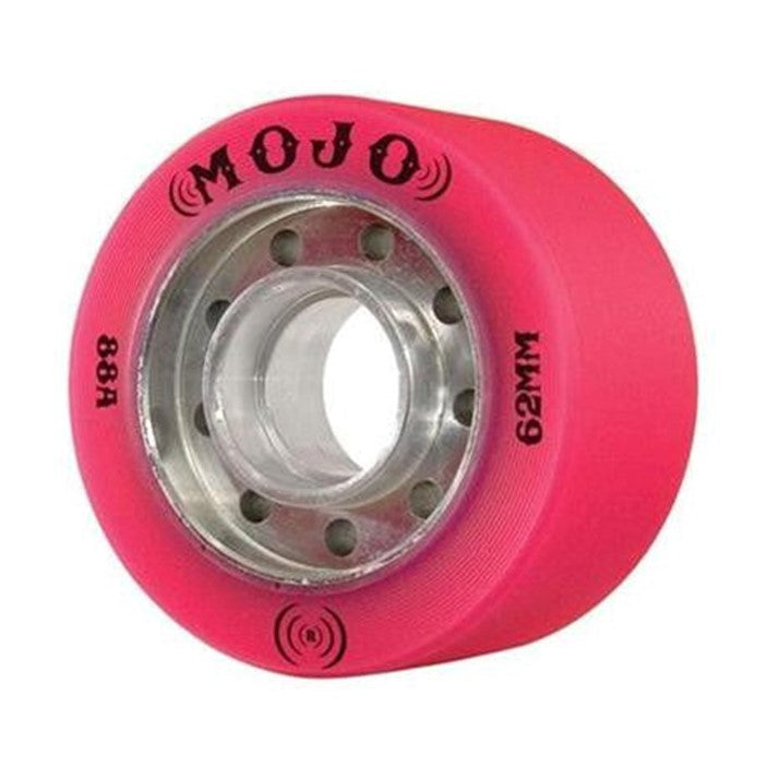 Radar Mojo Pink Alloy Indoor Roller Skate Wheels - 8 Pack - Lucky Skates