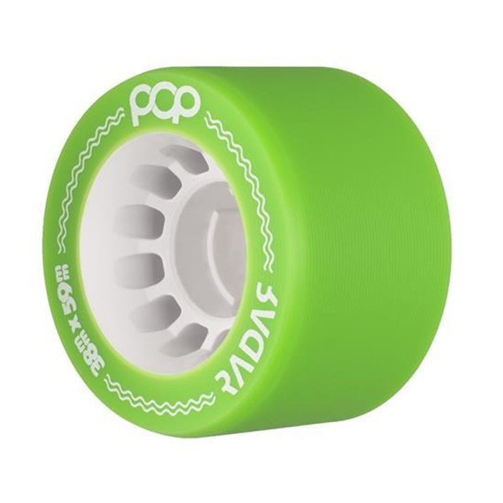 Radar Pop Green Indoor Roller Skate Wheels 59mm 95A - 4 Pack - Lucky Skates