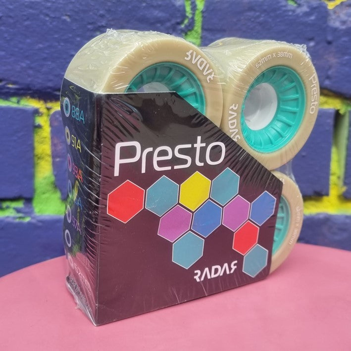 Radar Presto Teal Roller Skate Wheels - 4 pack - Lucky Skates 