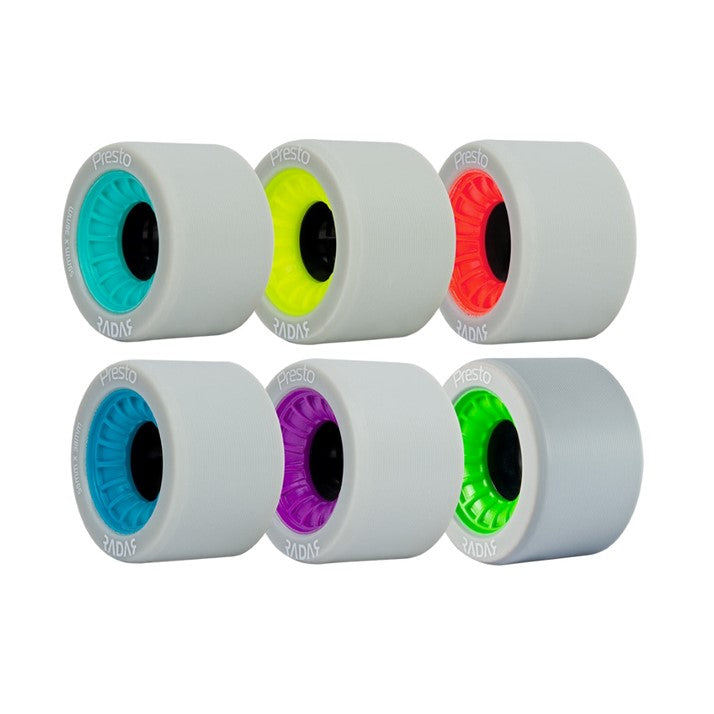 grey indoor roller skate wheels coloured hubs 