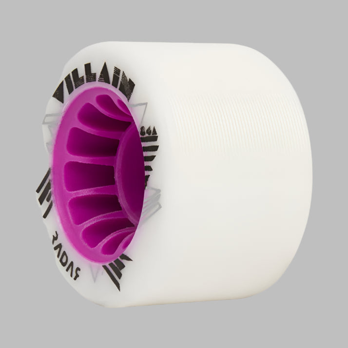 Radar Villain White Hybrid Roller Skate Wheels White Purple 84a 59mm - Lucky Skates