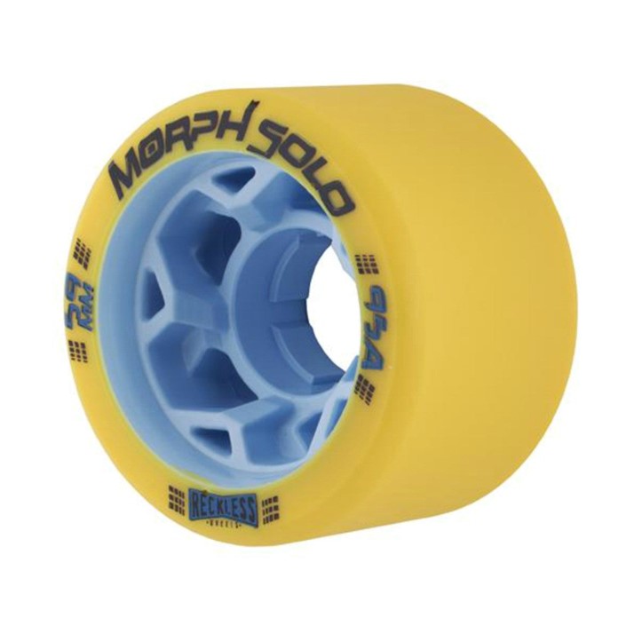 Reckless Morph Solo Indoor Roller Skate Wheels Yellow/Blue 59mm 95a - Lucky Skates