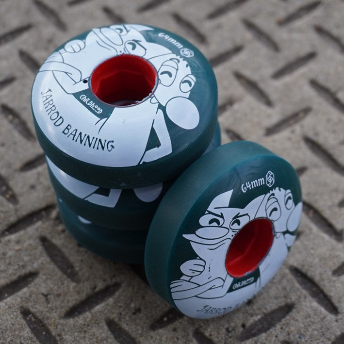Red Eye Jarrod Banning Childhood Aggressive Inline Wheels 64mm 90A - 4 Pack - Lucky Skates