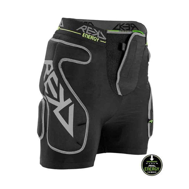 REKD Energy Impact Padded Skate Shorts Black/Green - Lucky Skates