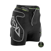 REKD Energy Impact Padded Skate Shorts Black/Green - Lucky Skates