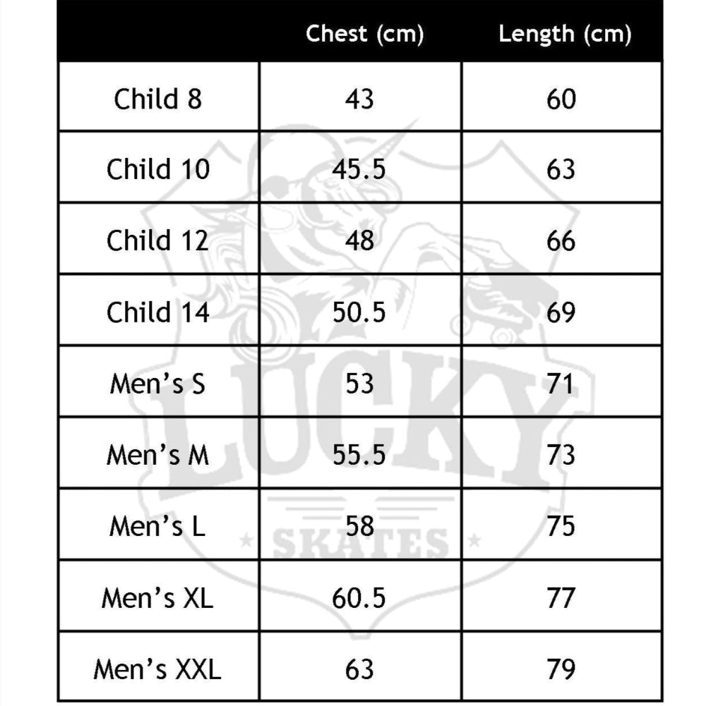 Reversible Scrimmage Singlet Roller Derby Size Chart - Lucky Skates