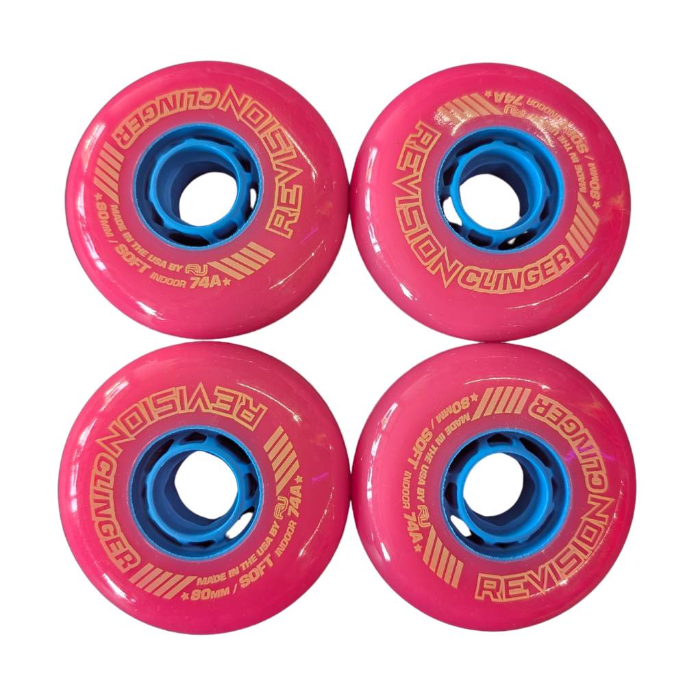 Revision Pink Soft Clinger Inline Wheel - 4 Pack - Lucky Skates