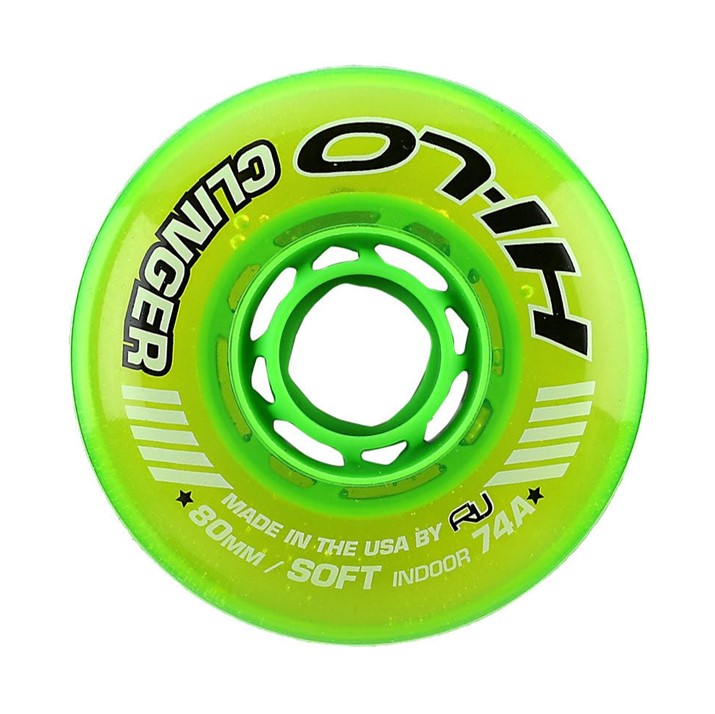 Revision Green Soft Clinger Indoor Roller Hockey Inline Wheel - 4 Pack - Lucky Skates