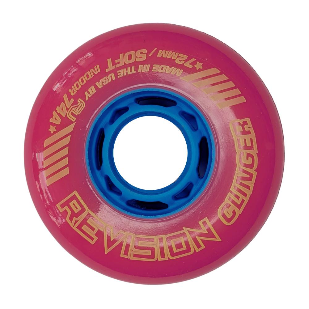 Revision Pink Soft Clinger Indoor Roller Hockey Inline Wheel - 4 Pack - Lucky Skates